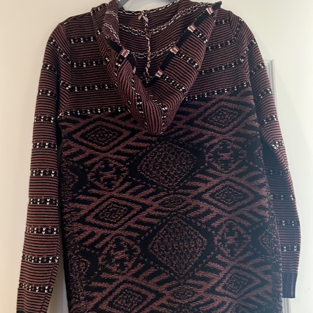 Multicolor hooded cardigan sweater - Picture 4 of 5